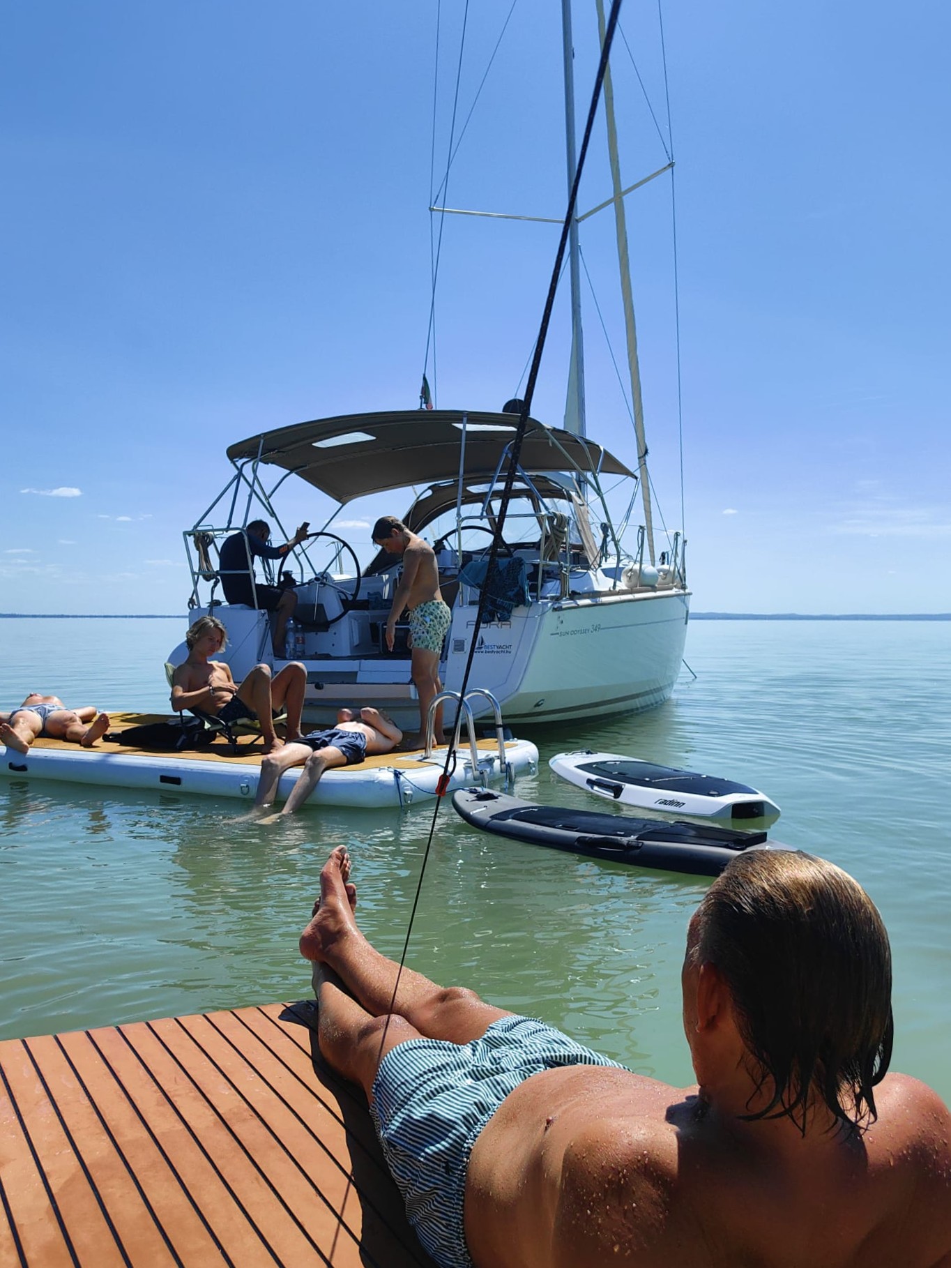 BalatonFloat a hajó hátulján